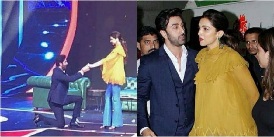 Ranbir Kapoor and Deepika Padukone at an event in Mumbai Ranbir Kapoor and Deepika Padukone