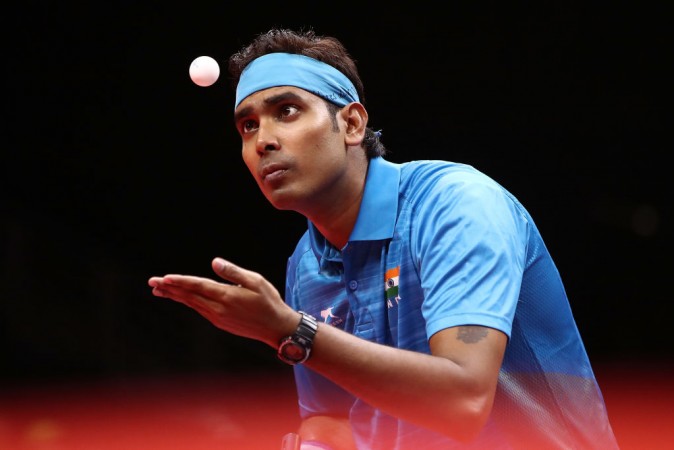 Achanta Sharath won his first men's singles rubber of the gold medal match against Nigeria. Achanta Sharath