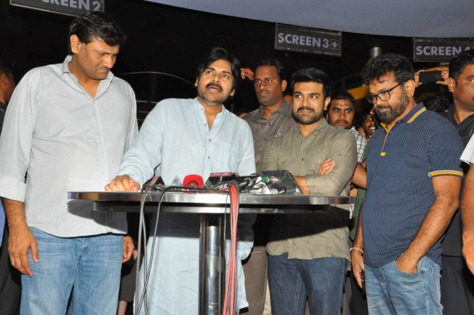 Pawan Kalyan at Rangasthalam special screening Pawan Kalyan at Rangasthalam special screening