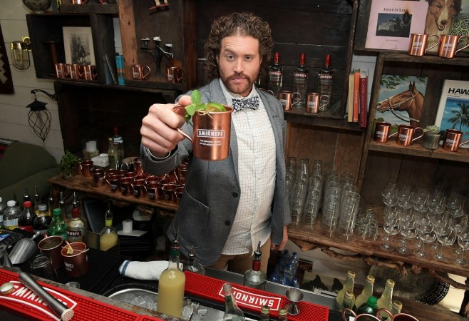 T.J. Miller toasts Smirnoff Moscow Mules to the first official National Moscow Mule Day at Fairmont Miramar Hotel on March 3, 2017 in Santa Monica TJ Miller