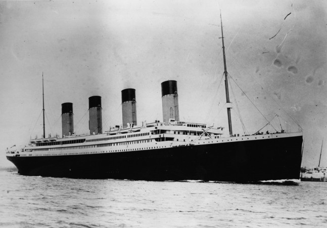 The ill-fated White Star liner RMS Titanic, which struck an iceberg and sank on her maiden voyage across the Atlantic. RMS Titanic