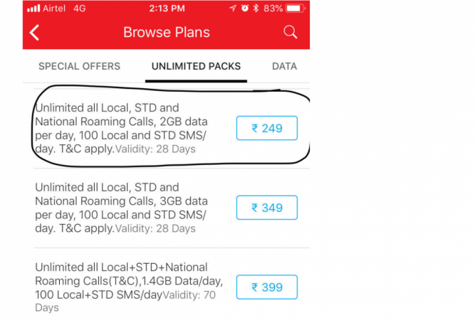 Airtel Rs 249 launched with lucrative data benefits Airtel, Rs 249, data plan, call benefits