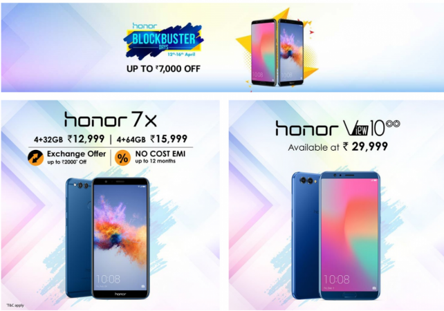 Honor Blockbuster Days Sale on Amazon India