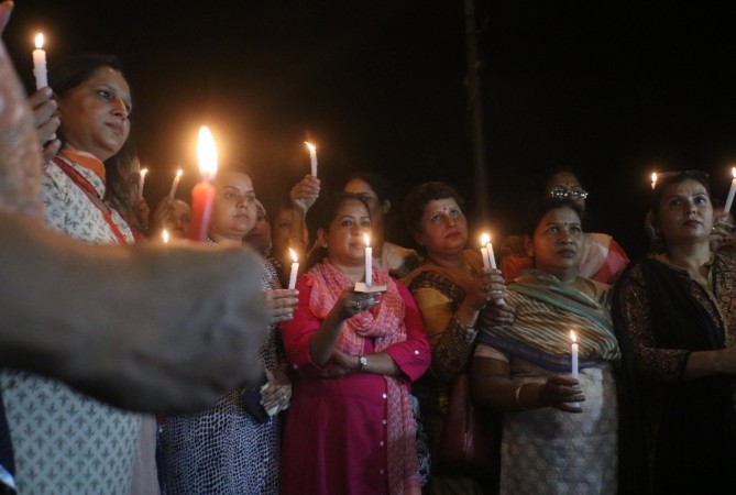 A candlelight vigil in protest in New Delhi of Kathua and Unnao rape A candlelight vigil in protest in New Delhi of Kathua and Unnao rape