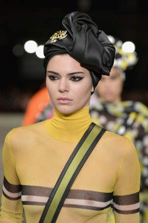Kendall Jenner walks the runway for Marc Jacobs SS18 fashion show during New York Fashion Week at Park Avenue Armory on September 13, 2017 in New York City Kendall Jenner