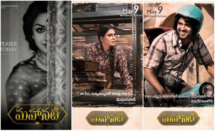 Keerthy Suresh, Samantha Akkineni and Vijay Deverakonda's first look in Mahanati Keerthy Suresh, Samantha Akkineni and Vijay Deverakonda's first look in Mahanati