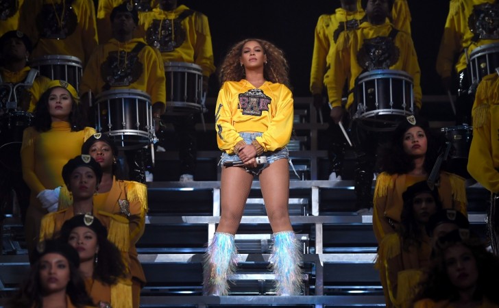 Beyonce Knowles performs onstage during 2018 Coachella Valley Music And Arts Festival Weekend 1 at the Empire Polo Field on April 14, 2018 in Indio, California Beyonce Knowles