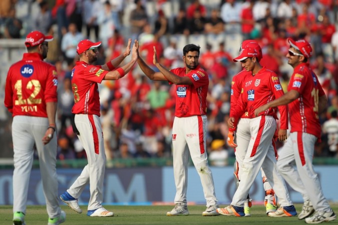 File photo of Kings XI Punjab players in IPL 2018. R Ashwin