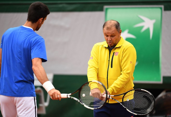 File photo of Novak Djokovic and coach Marian Vajda. Novak Djokovic Marian Vajda