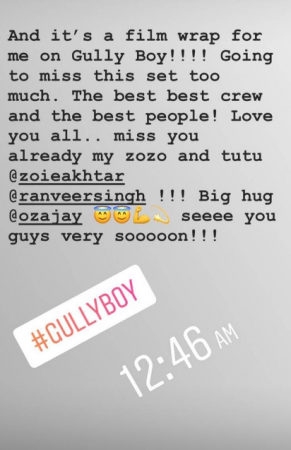 Alia Bhatt Instagram story Alia Bhatt Instagram story