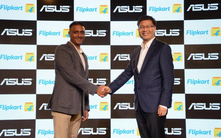 Kalyan Krishnamurthy, CEO, Flipkart (Left) Flipkart, Asus, partnership, Zenfone Max Pro