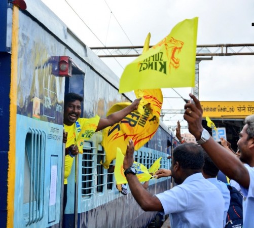 Fans left for Pune on April 19 in a special train arranged by Chennai Super Kings. Chennai Super Kings