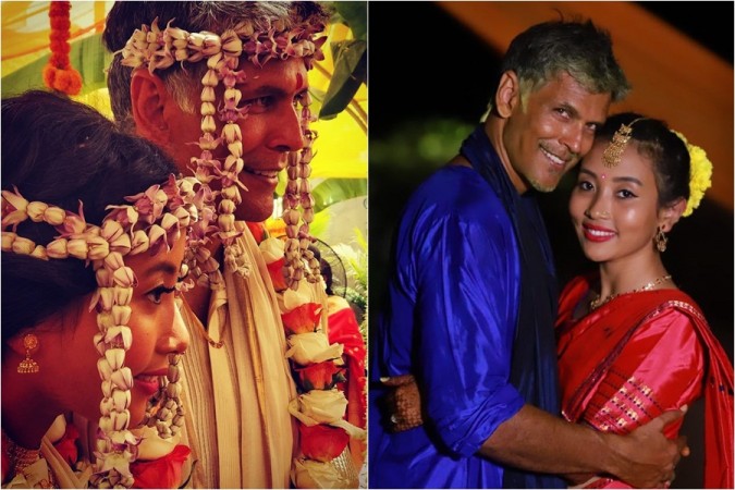 Milind Soman, Ankita Konwar Milind Soman, Ankita Konwar