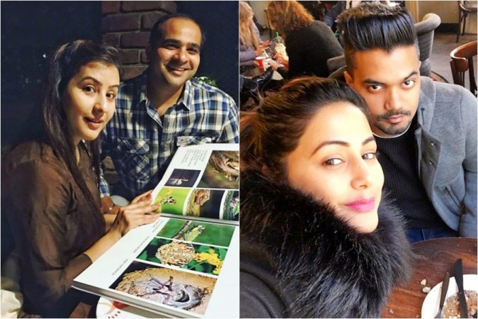 Shilpa Shinde, brother Ashutosh Shinde, Hina Khan, boyfriend Rocky Jaiswal Shilpa Shinde, brother Ashutosh Shinde, Hina Khan, boyfriend Rocky Jaiswal