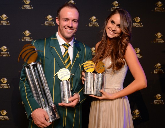 File photo of South African cricketer AB de Villiers and his wife. AB de Villiers