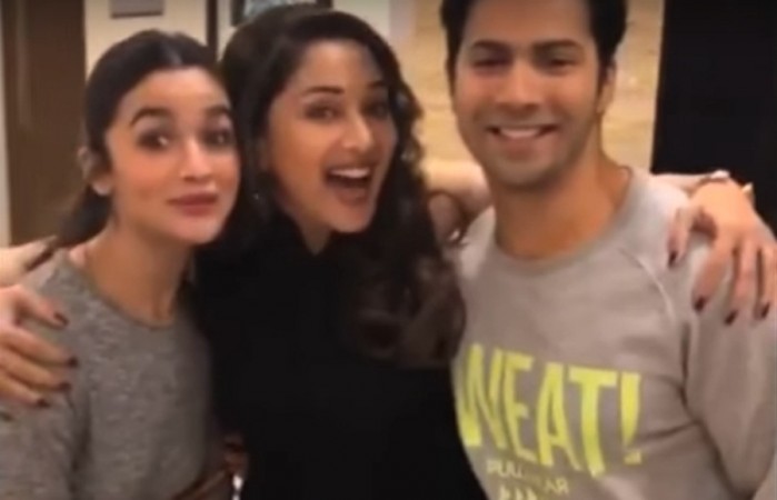 Madhuri Dixit Nene, Varun Dhawan, Alia Bhatt Madhuri Dixit Nene, Varun Dhawan, Alia Bhatt