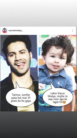Varun Dhawan, Taimur Ali Khan Varun Dhawan, Taimur Ali Khan