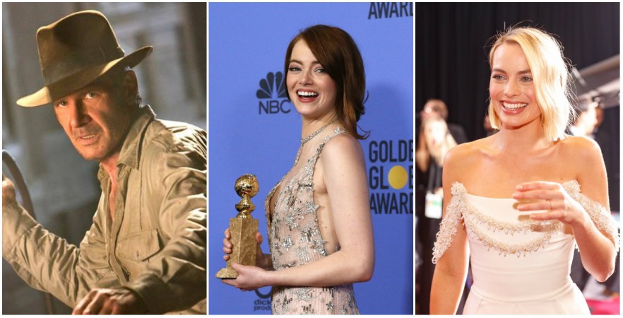 Indiana Jones, Emma Stone, Margot Robbie (R) Indiana Jones, Emma Stone, Margot Robbie