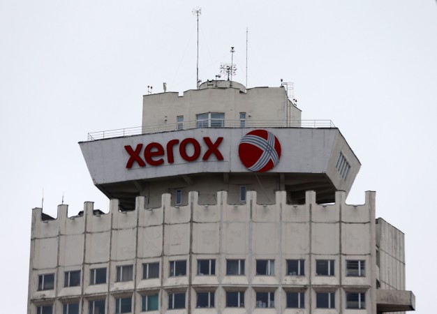 The logo of Xerox company is seen on a building in Minsk, Belarus Xerox