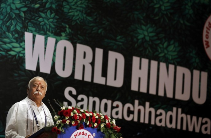 RSS chief Mohan Bhagwat attending the World Hindu Congress event in 2014. mohan bhagwat