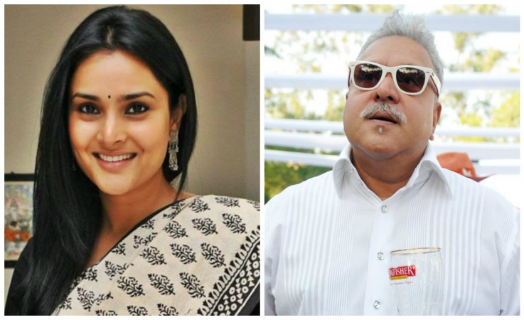 Divya Spandana and Vijay Mallya Divya Spandana and Vijay Mallya