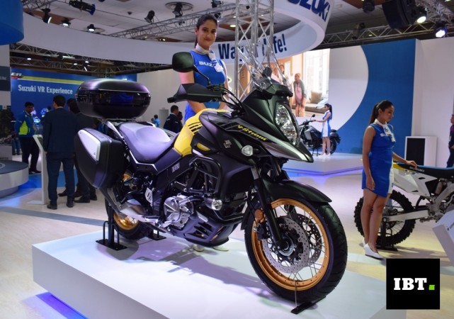 Suzuki V-Strom 650 XT on display at Auto Expo 2018 Suzuki V-Strom 650 XT