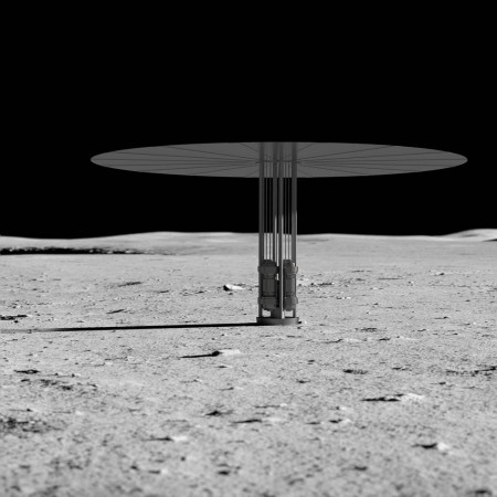Artist's concept of new fission power system on the lunar surface KRUSTY