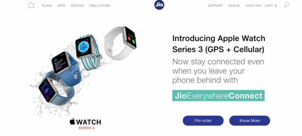 Apple Watch Series 3 (GPS Cellular) comes with a starting price of Rs 39,080. Apple Watch, Reliance Jio, pre-order, Cellular