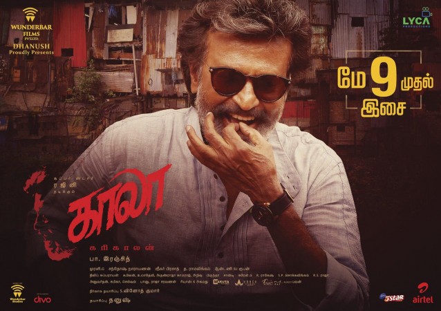 Rajinikanth's poster in upcoming Tamil movie Kaala. Rajinikanth in Kaala