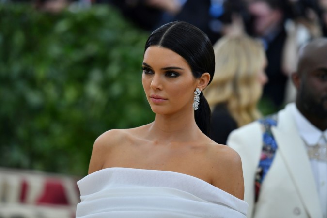 Kendall Jenner arrives for the 2018 Met Gala on May 7, 2018, at the Metropolitan Museum of Art in New York. - The Gala raises money for the Metropolitan Museum of Arts Costume Institute Kendall Jenner