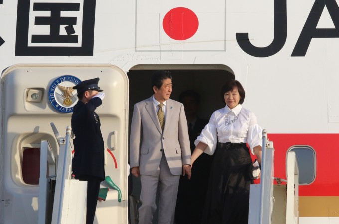 Shinzo Abe is on a Middle East tour visiting the UAE, Jordan, Israel and the Palestinian territories shinzo abe