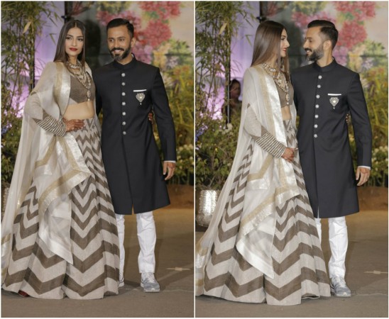 Newlyweds Sonam Kapoor and Anand Ahuja at their reception party in The Leela in Mumbai Sonam Kapoor and Anand Ahuja