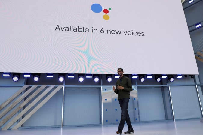 Google I/O 2018: Google CEO Sundar Pichai announcing the new features of Google Assistant, which include 6 new voices. Google I/O 2018 Google Assistant
