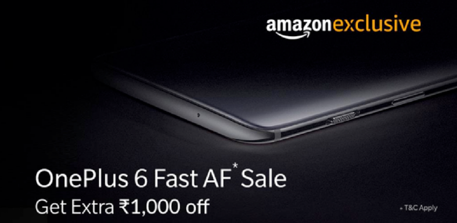 OnePlus 6 will be exclusively on Amazon in India OnePlus 6, Fast AF sale, Amazon