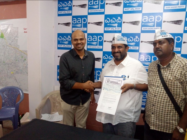 Prithvi Reddy (C) believes that opponent KJ George Prithvi Reddy