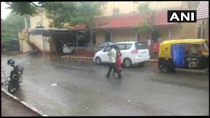 Heavy rains lash Hubli. Hubli rains