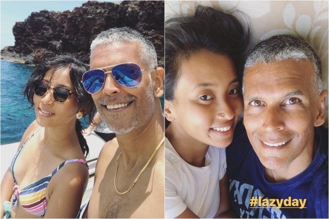 Milind Soman, Ankita Konwar Milind Soman, Ankita Konwar