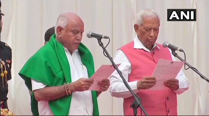 Yeddyurappa takes oath as CM of Karnataka Yeddyurappa takes oath as CM of Karnataka