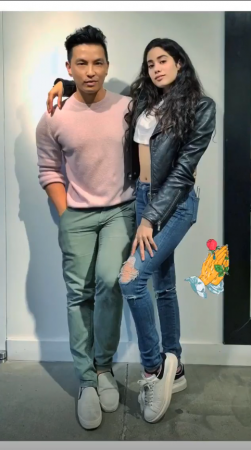 Janhvi Kapoor and Prabul Gurung. Janhvi Kapoor