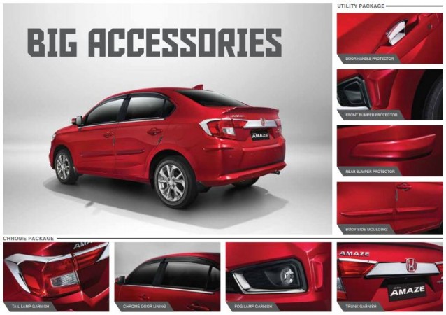 New Honda Amaze- accessory packs New Honda Amaze
