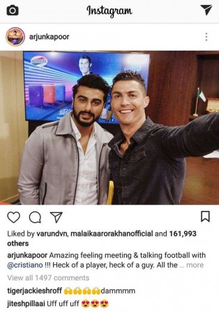 Arjun Kapoor, Cristiano Ronaldo Arjun Kapoor, Cristiano Ronaldo
