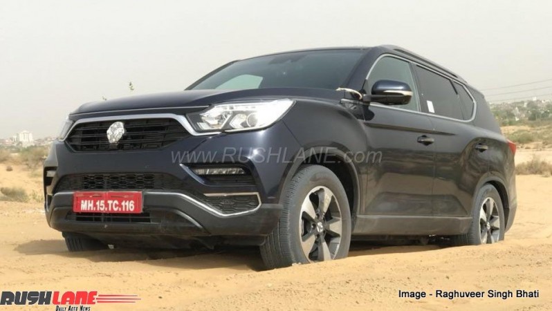 Rebadged SsangYong Rexton on test in the desert. Mahindra new SUV