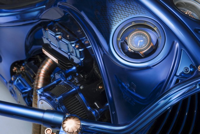 Carl F. Bucherer watch based on the Patravi TravelTec II is another pricey addition in the bike Harley-Davidson Blue Edition