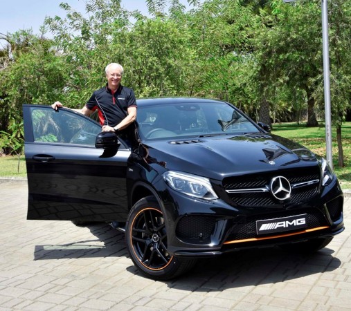 Roland Folger, MD & CEO of Mercedes-Benz India with GLE 43 4MATIC Coupe 'OrangeArt' Mercedes-AMG GLE 43 4MATIC Coupe 'OrangeArt'