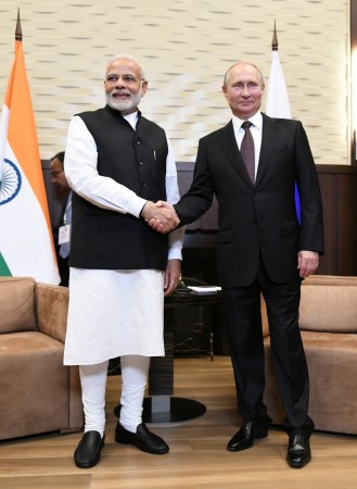 Prime Minister Narendra Modi meets Russian President Vladimir Putin in Sochi, Russia on May 21, 2018 Prime Minister Narendra Modi meets Russian President Vladimir Putin in Sochi, Russia on May 21, 2018