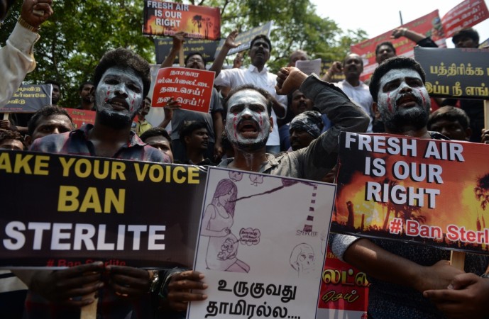 Protesters demanding the closure of Sterlite Copper plant in Tuticorin. vedanta sterlite