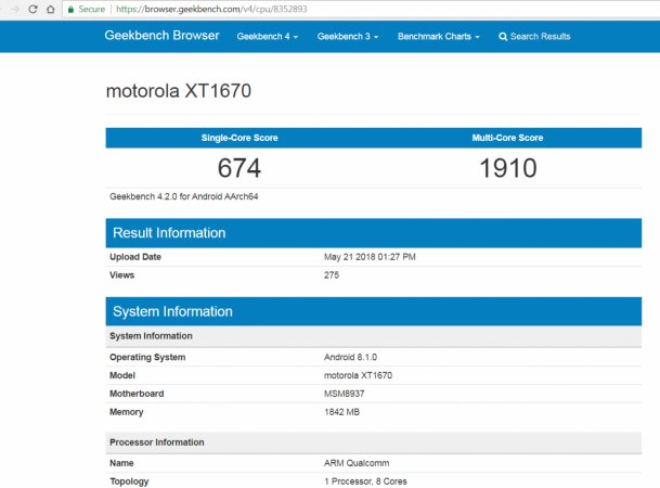 Motorola Moto G5 with Android Oreo spotted on Geekbench website. Moto G5, Android Oreo, update, Motorola, Google
