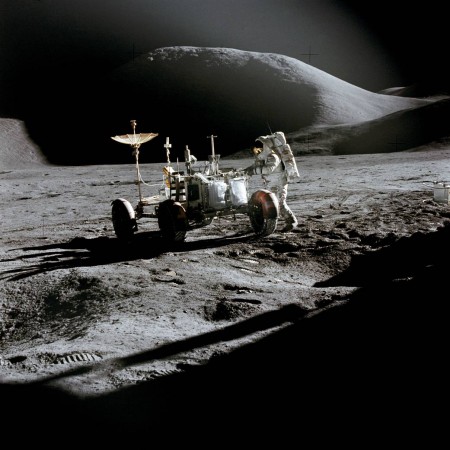 On July 31, 1971, the Lunar Roving Vehicle (LRV) made its lunar debut. The LRV, developed my Marshall Space Flight Center in Huntsville, Alabama, would travel just over 17 miles, logging three hours and two minutes of driving time Apollo 15