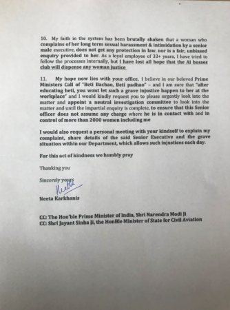 A staffer has accused Air India's senior management of sexual harassment Air India scandal