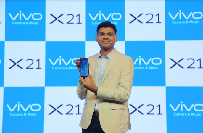 Paigham Danish, Product Manager, Vivo India at the launch of Vivo X21 in Delhi on May 29, 2018 Vivo, X21, Flipkart, India,launch